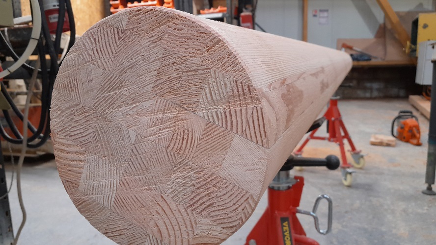 Mât bois rond lamellé-collé Woodspars