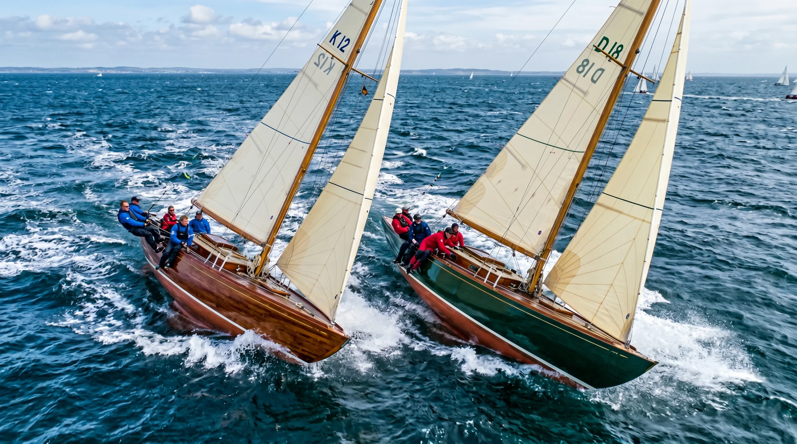 Duel entre deux voiliers de classe 6mJI